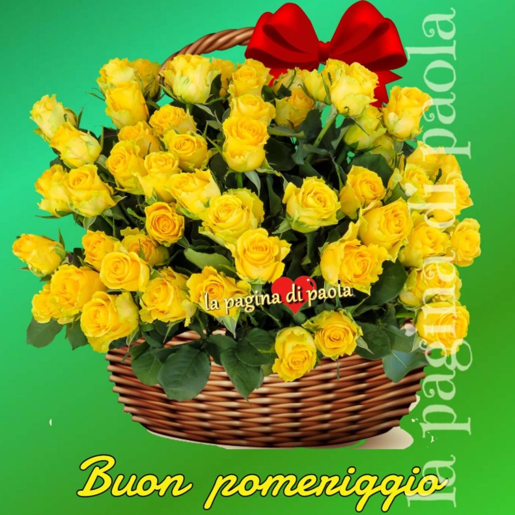 Buon Pomeriggio con le rose gialle dell'amicizia